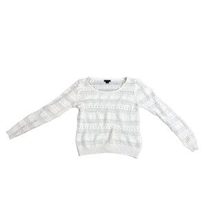 METAPHOR Knit Pullover Sweater Women's LARGE Beige Scoop Neck Long Sleeve​​​​​​